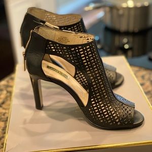 Louise et Cie Black Leather cage sandals